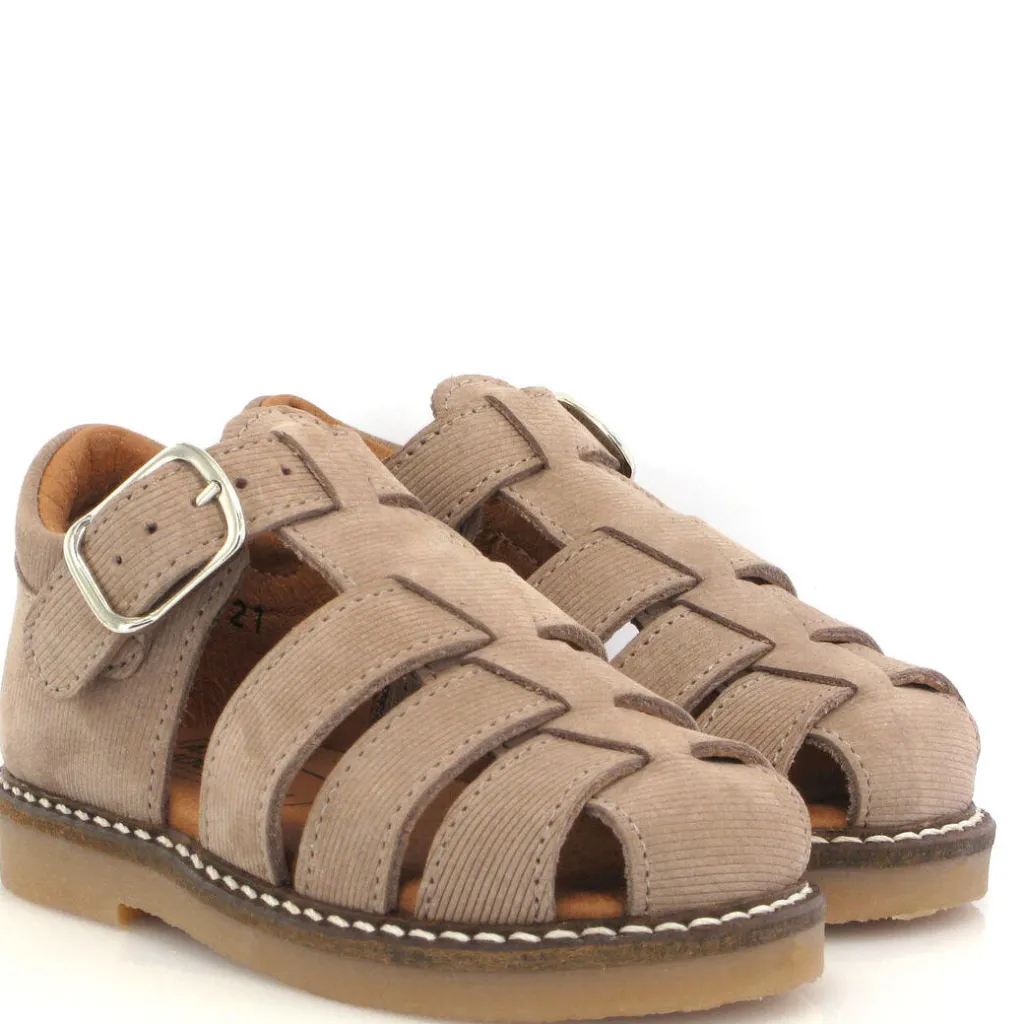 Atlanta Mocassin Taupe Textured Fisherman Baby Sandal Best