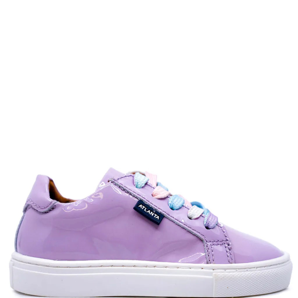 Atlanta Mocassin Violet Patent Zipper Sneaker Fashion