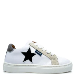 Atlanta Mocassin White and Black Star Sneaker New