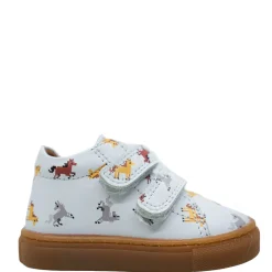 Atlanta Mocassin White Horse Print Baby Sneaker Clearance