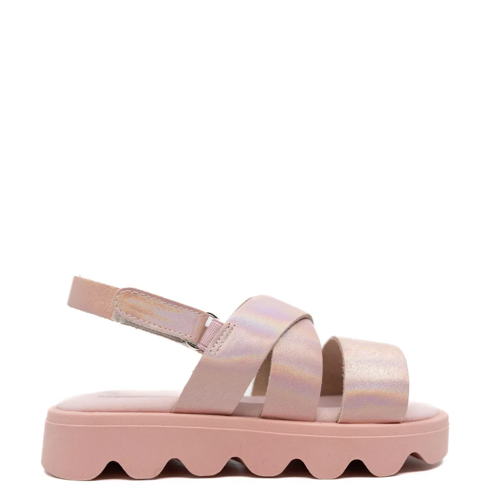 Babywalker Pink Iridescent Velcro Sandal Fashion