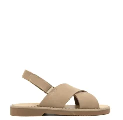 Babywalker Taupe Criss Cross Velcro Sandal Fashion