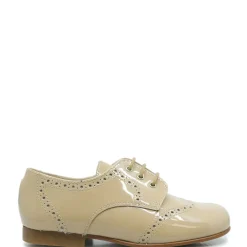 Beberlis Beige Patent Wingtip Oxford Clearance