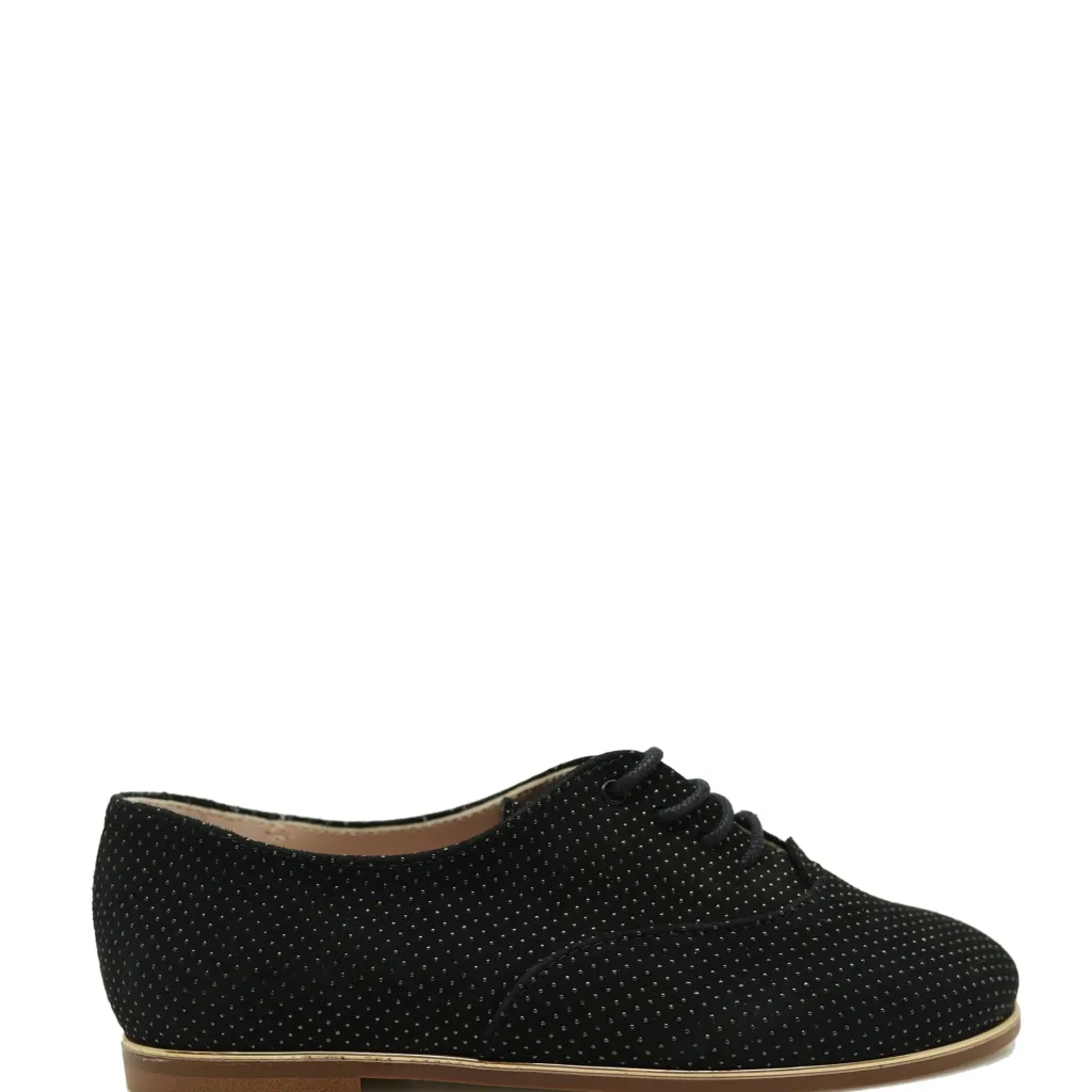 Beberlis Black and Gold Dotted Derby Discount