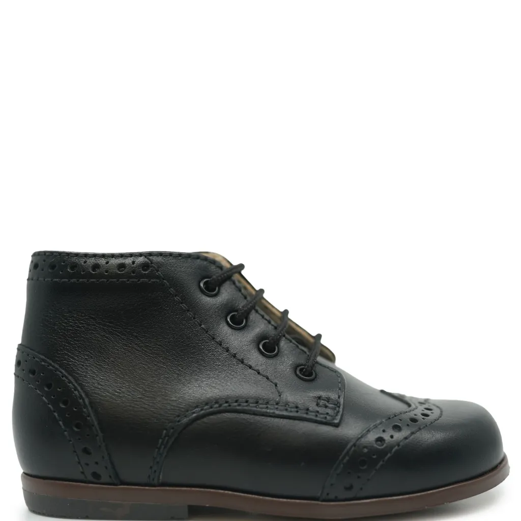 Beberlis Black Wingtip Baby Bootie Best