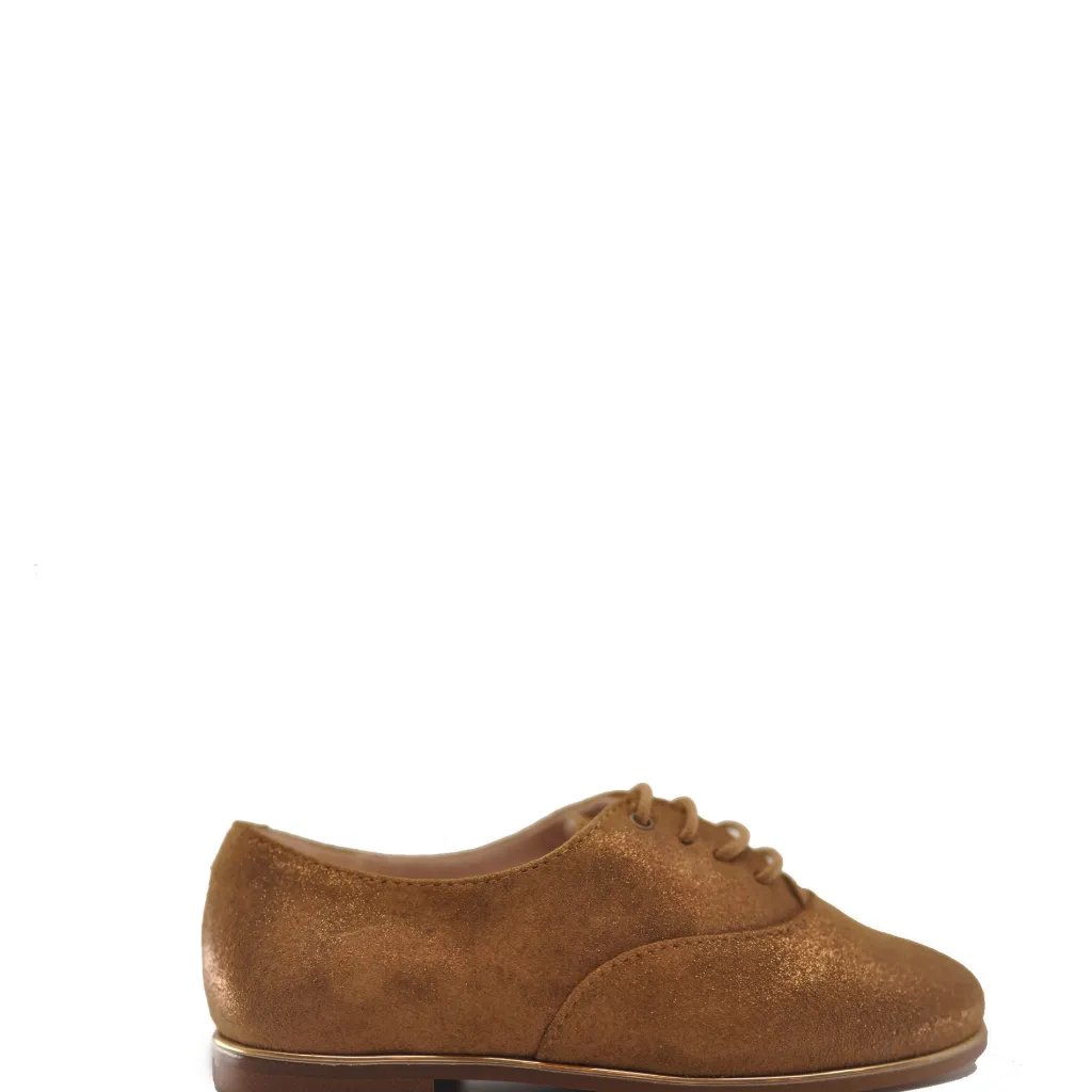 Beberlis Bronze Shimmer Leather Derby Best