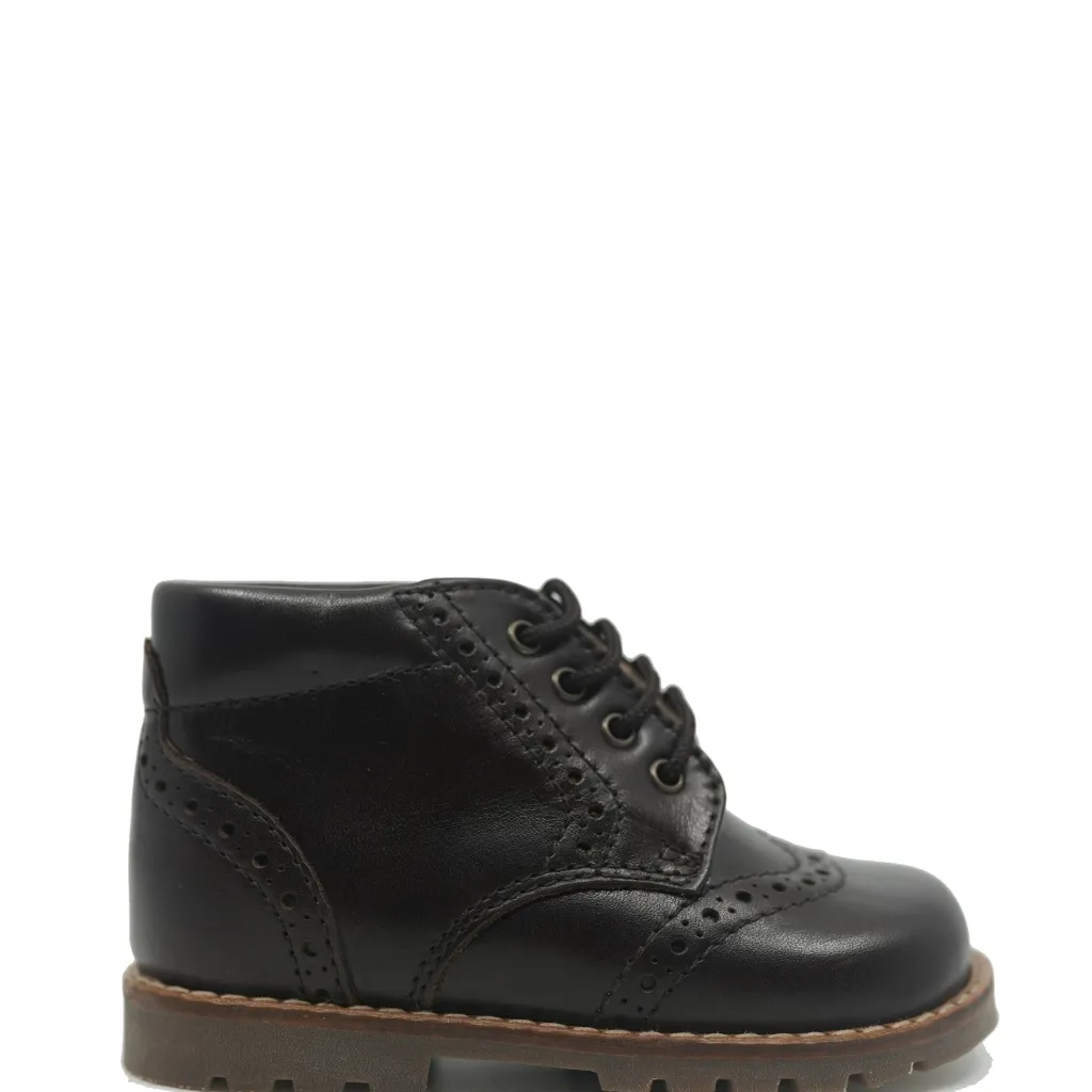 Beberlis Brown Wingtip Chunky Baby Bootie New