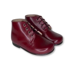 Beberlis Burgundy Leather Baby Bootie Discount
