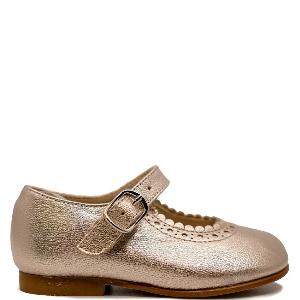 Beberlis Champagne Scalloped Baby Mary Jane Hot