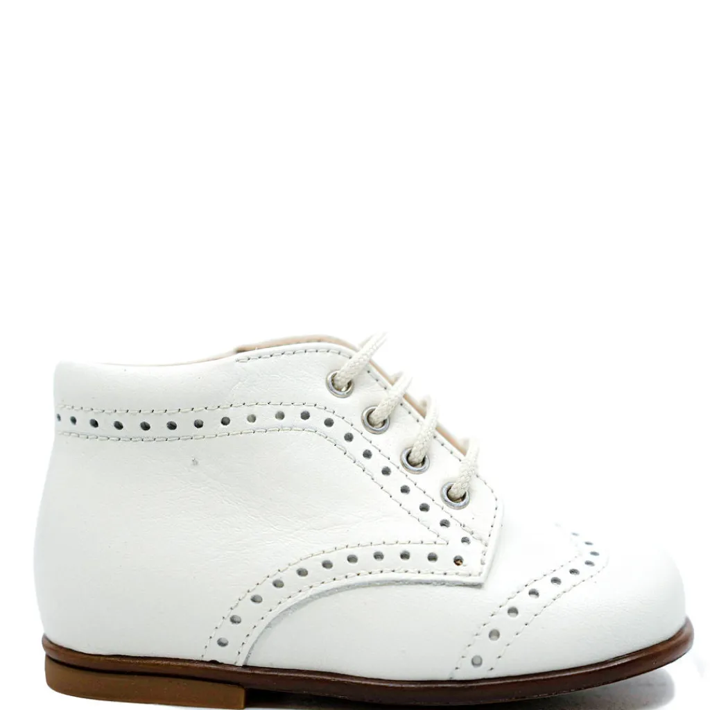 Beberlis Cream Wingtip Baby Bootie Clearance