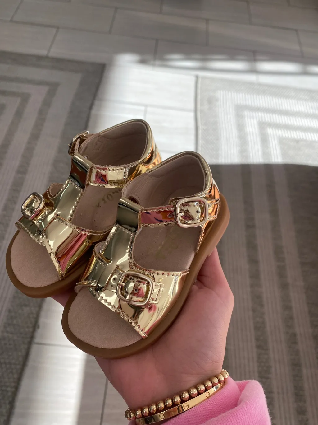 Beberlis Gold Buckle Baby Sandal Online
