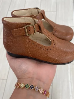 Beberlis Luggage Leather T Strap Baby Shoe Online