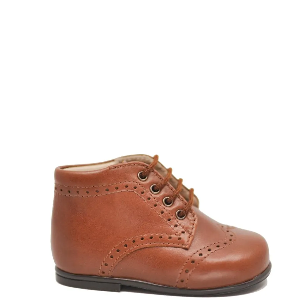 Beberlis Luggage Wingtip Leather Baby Bootie Sale