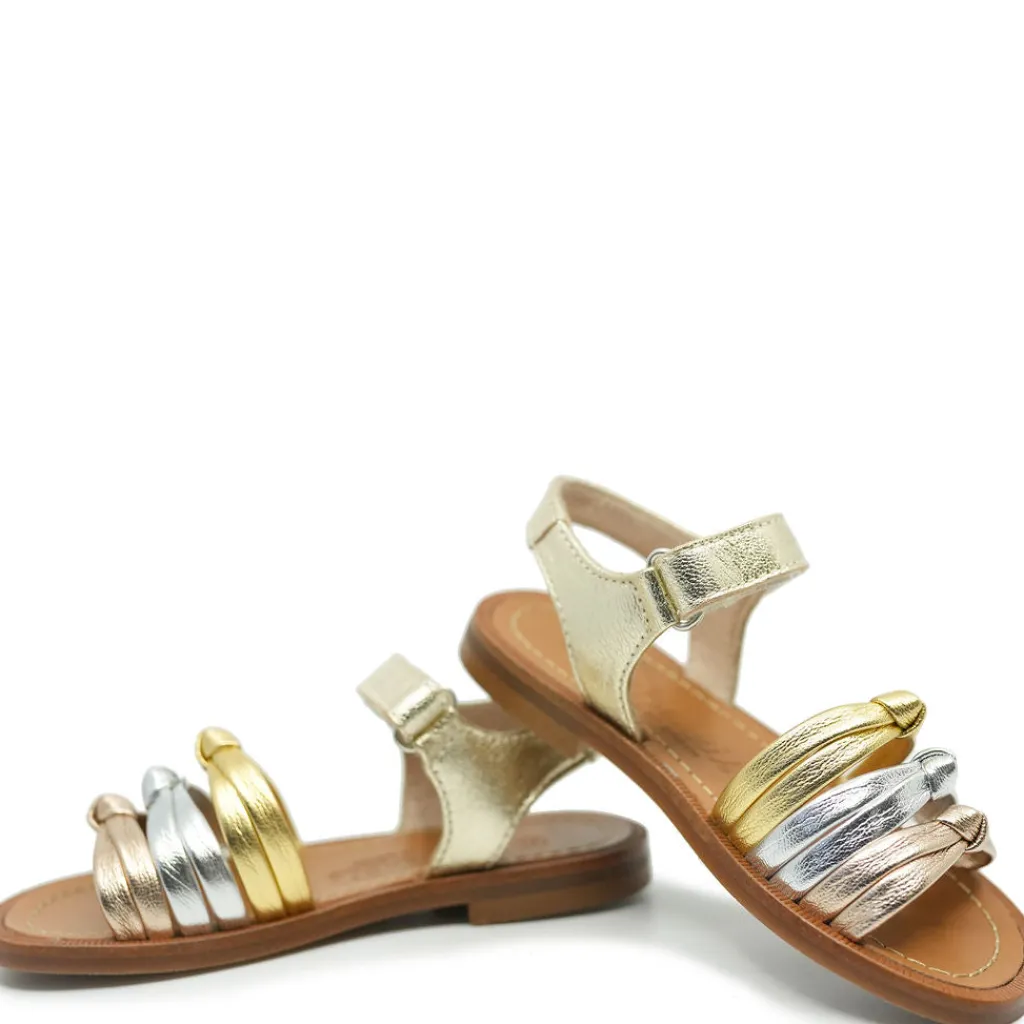 Beberlis Metallic Velcro Sandal Online