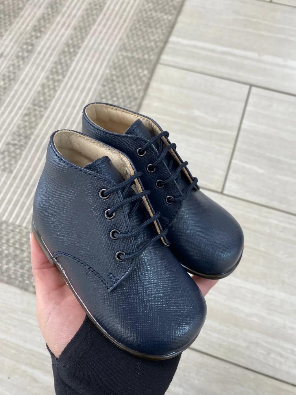 Beberlis Navy Textured Baby Bootie Discount