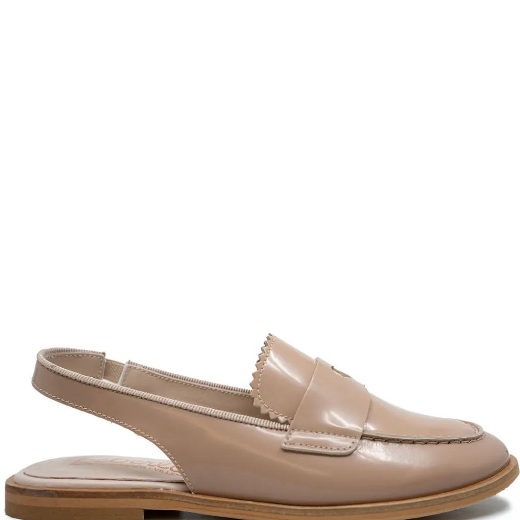 Beberlis Nude Patent Heart Slingback Clearance