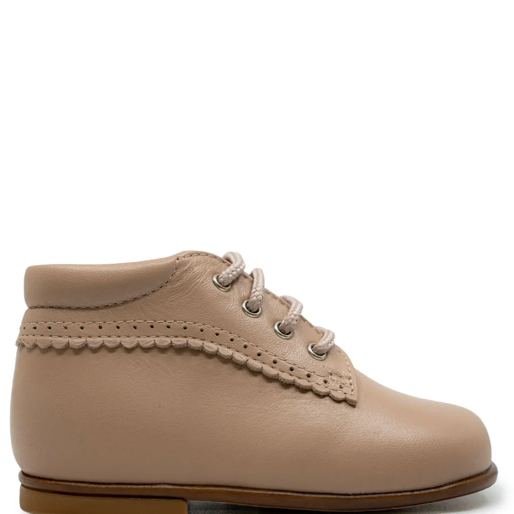 Beberlis Old Rose Scalloped Baby Bootie Discount