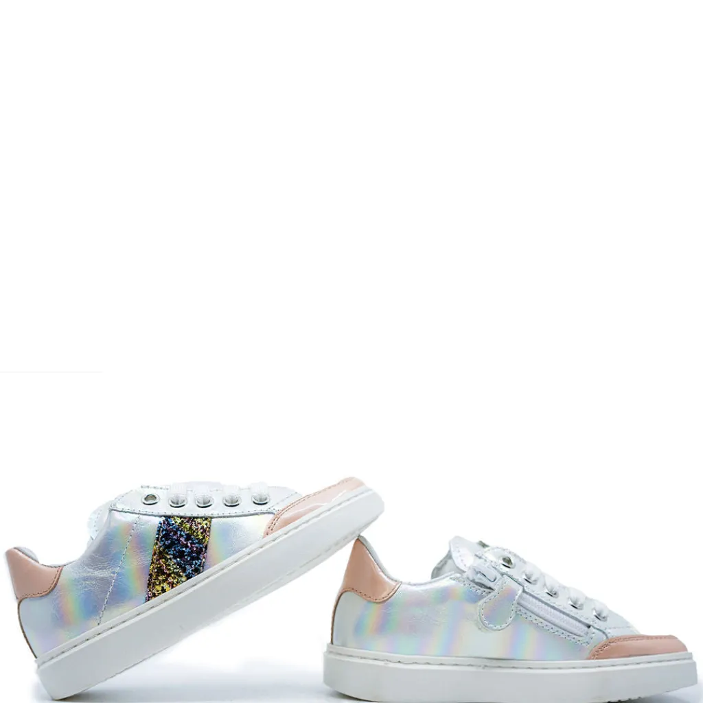 Beberlis Pearlized Leather Zipper Sneaker Hot