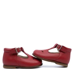 Beberlis Red Perforated T Strap Baby Shoe Sale