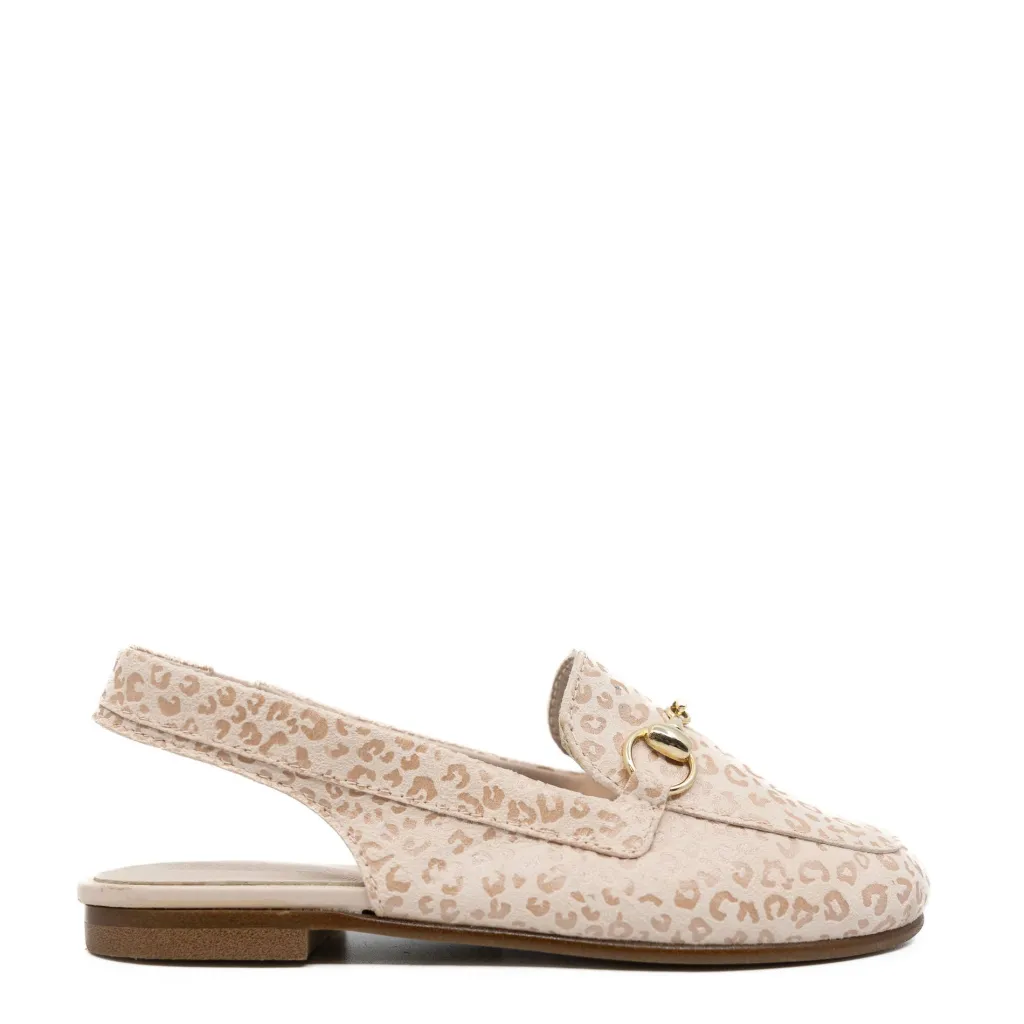 Beberlis Rose Leopard Elastic Slingback Sale