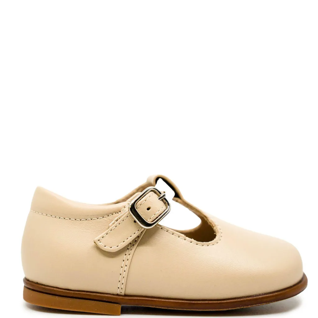 Beberlis Sand Leather T Strap Baby Shoe Discount
