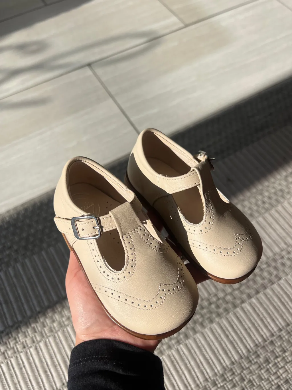 Beberlis Sand Leather Wingtip Baby Shoe Fashion