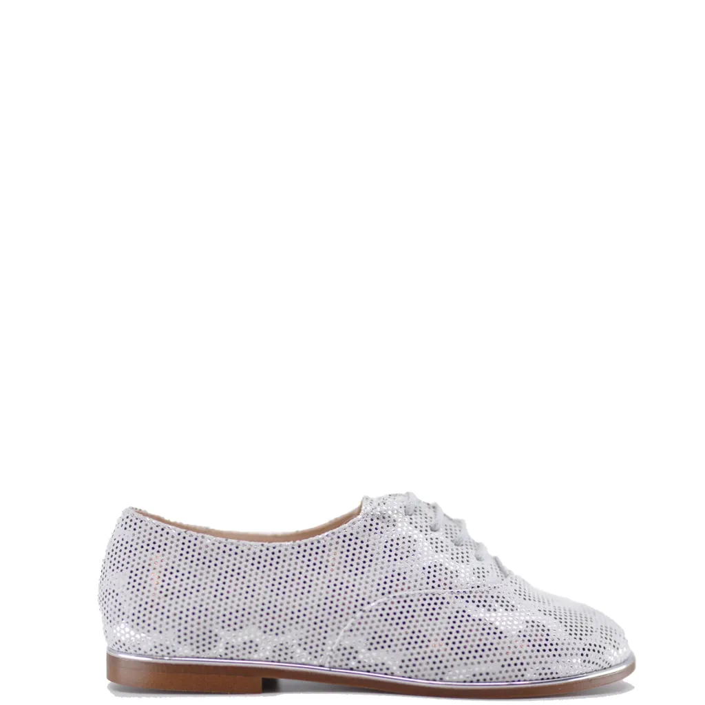 Beberlis Silver Leopard Lace-Up New
