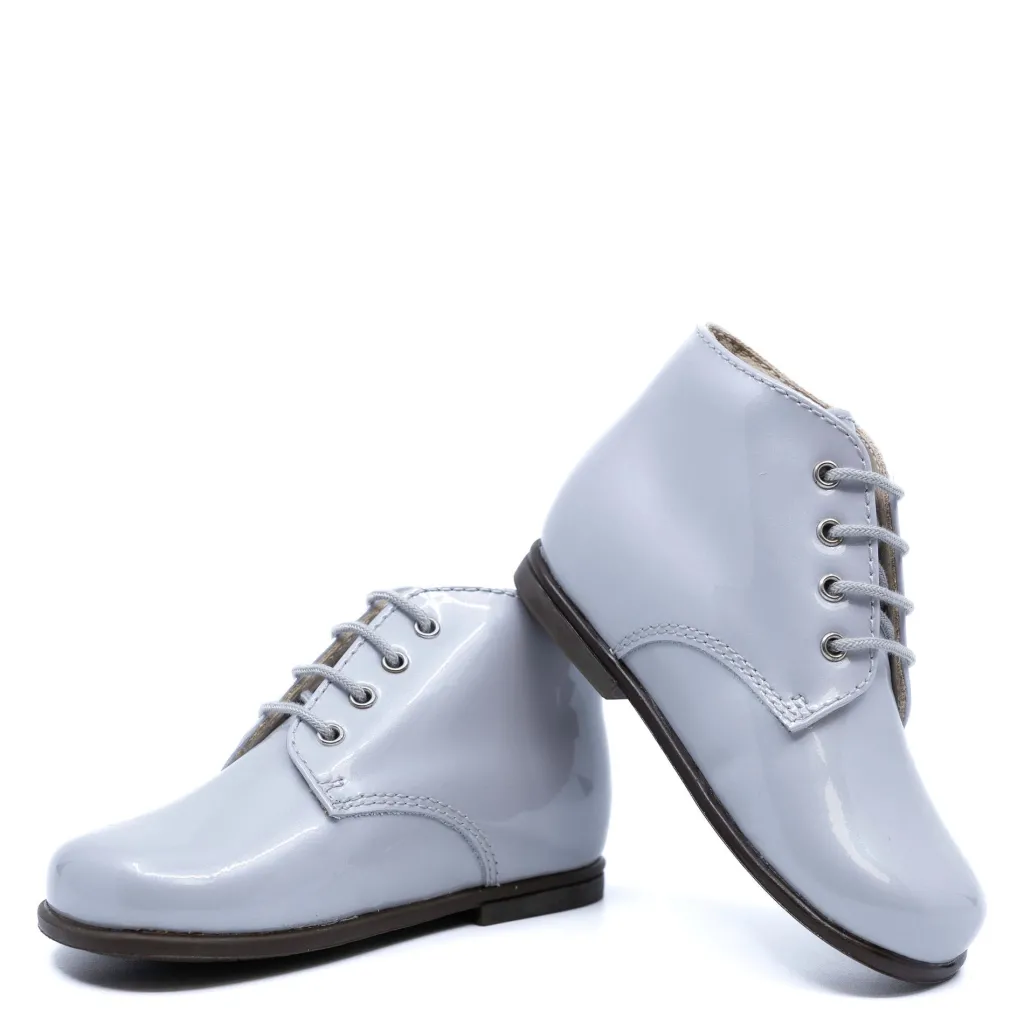 Beberlis Silver Pearl Patent Baby Bootie Discount