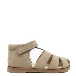 Beberlis Taupe Nubuck Closed Toe Baby Sandal Online