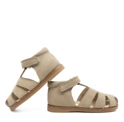 Beberlis Taupe Nubuck Closed Toe Baby Sandal Online