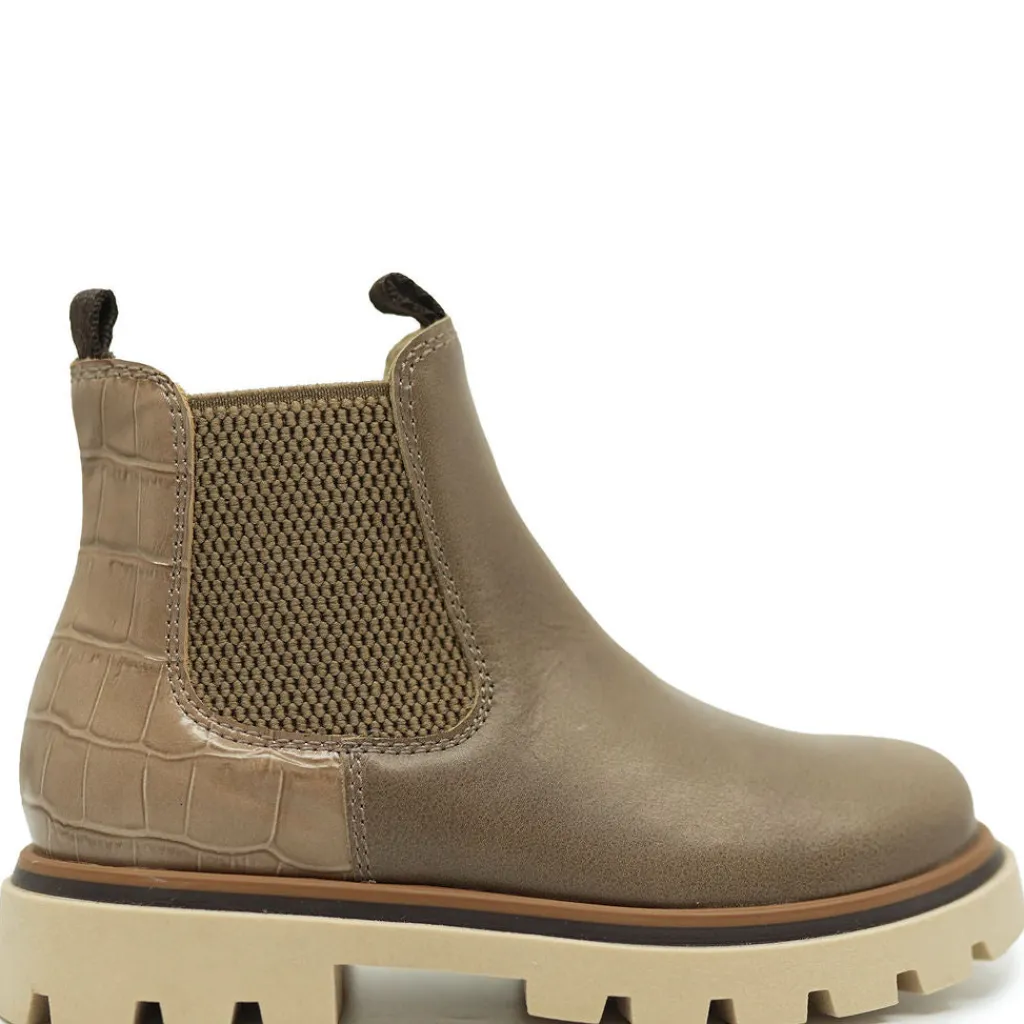 Beberlis Two Tone Elastic Slip on Bootie Discount