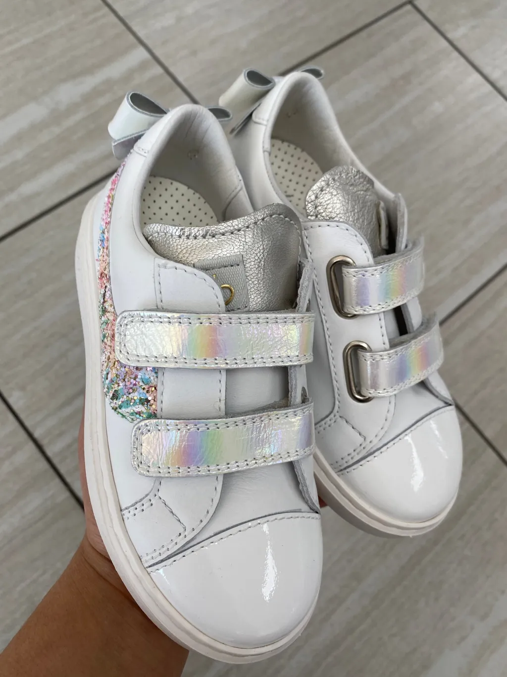 Beberlis White Floral Velcro Sneaker Sale