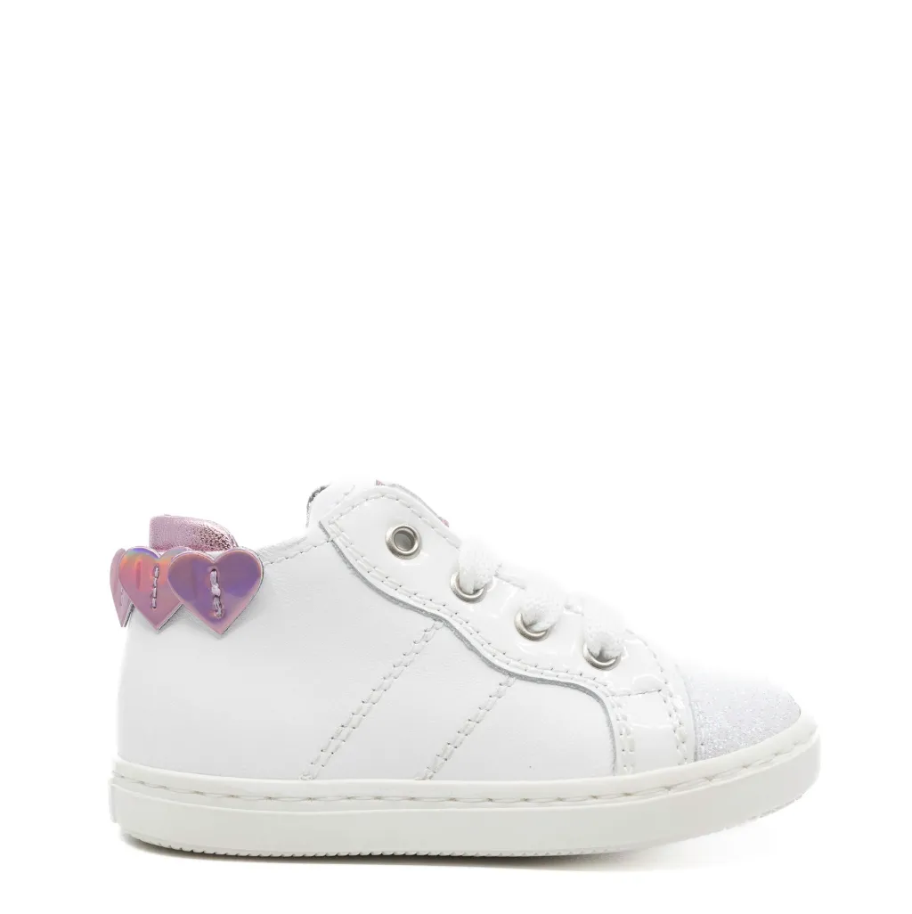 Beberlis White Hearts Sparkly Baby Sneaker Discount