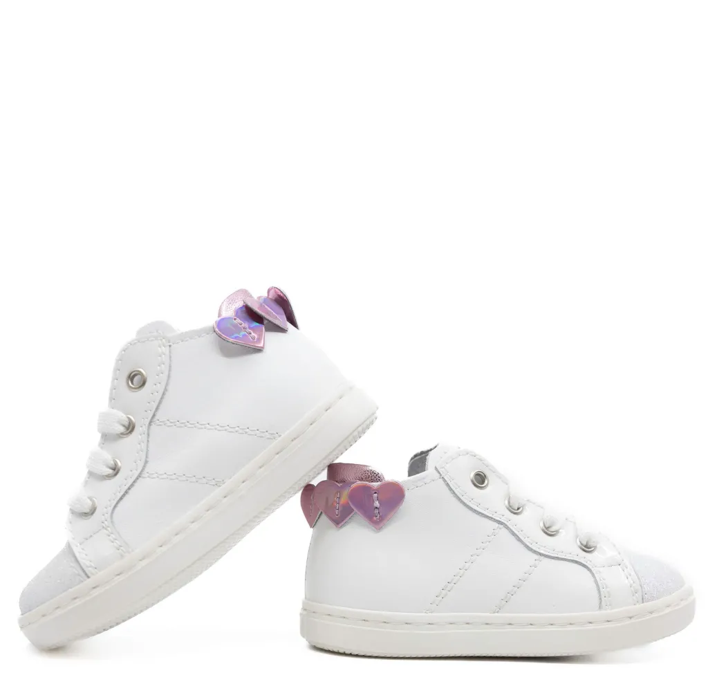 Beberlis White Hearts Sparkly Baby Sneaker Discount
