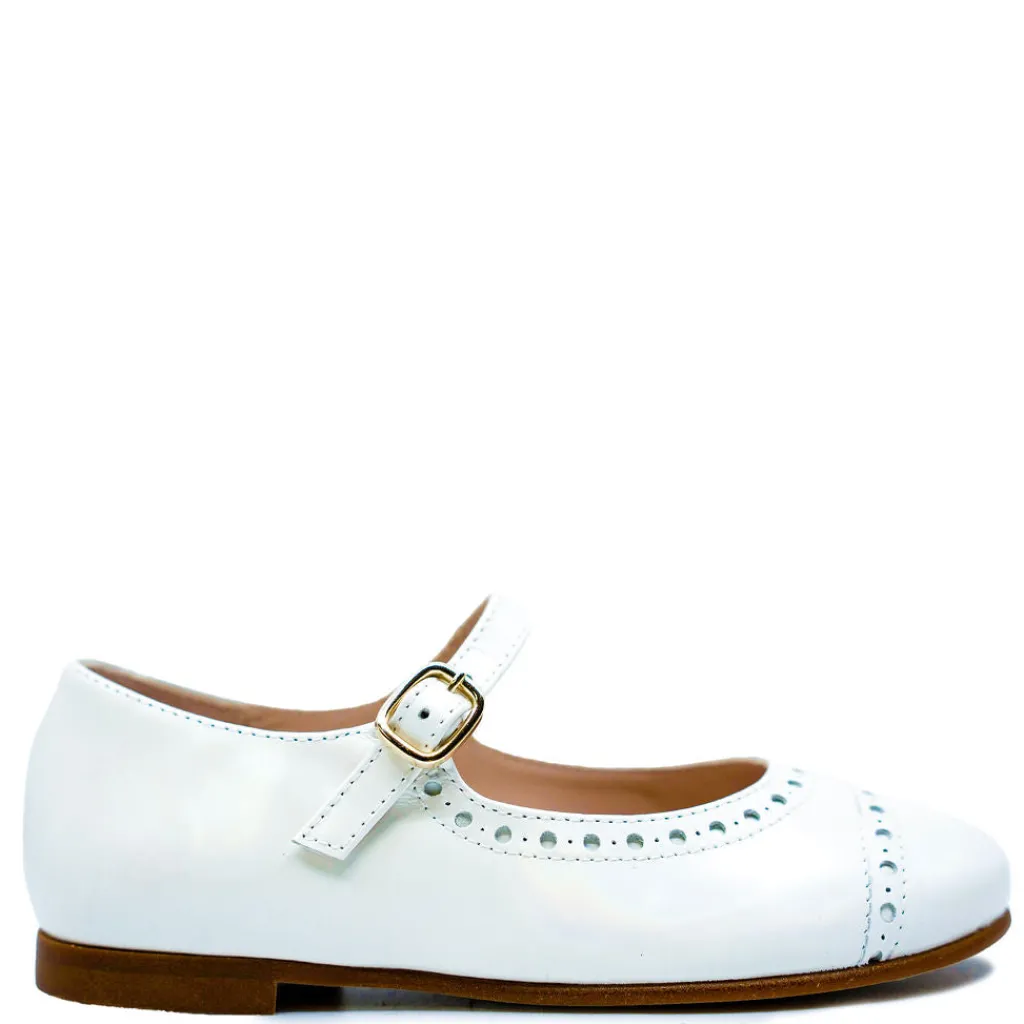 Beberlis White Iridescent Cap Mary Jane Best