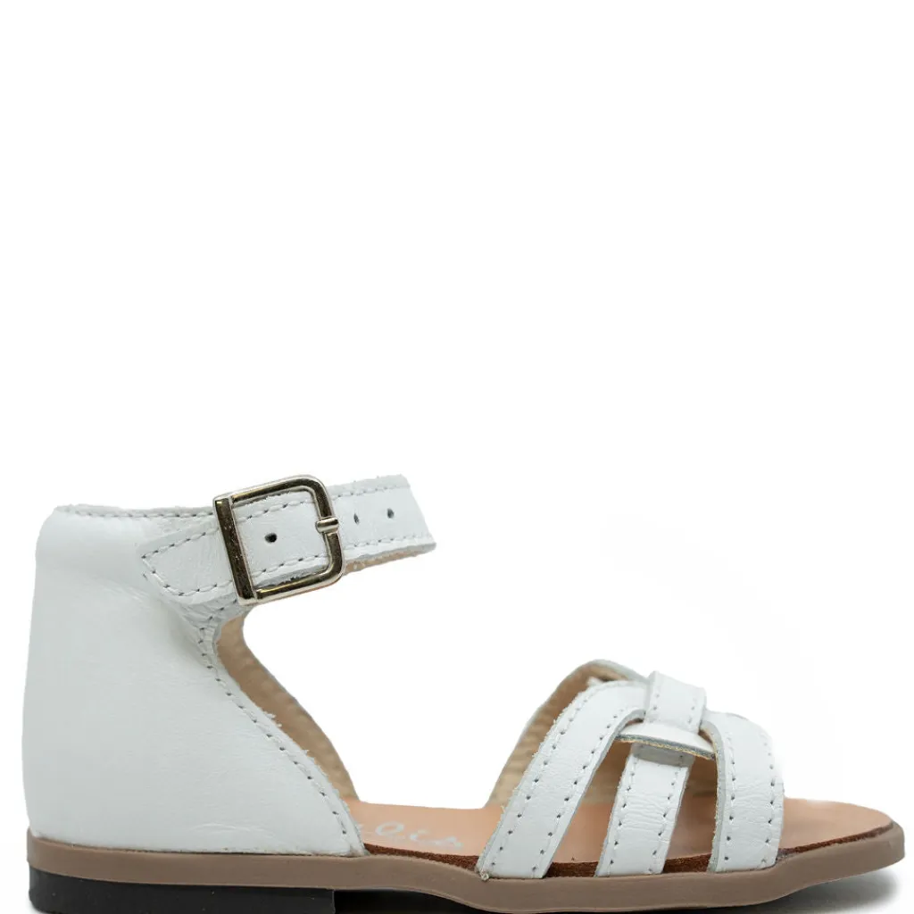 Beberlis White Patent Heart Baby Sandal Best