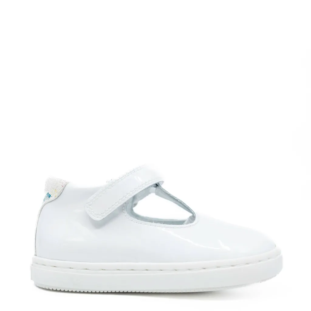 Beberlis White Patent T Strap Baby Sneaker Hot
