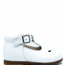 Beberlis White Perforated T Strap Baby Shoe New