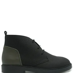 BluBlonc Black and Hunter Textured Rubber Boot Hot
