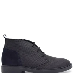 BluBlonc Black and Navy Rubber Dress Bootie Sale