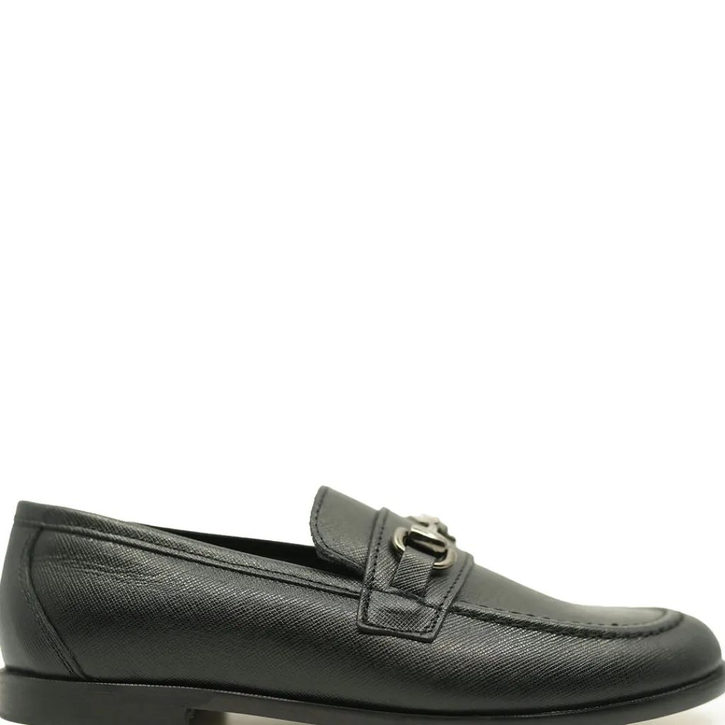 BluBlonc Black Buckle Dress Shoe Hot