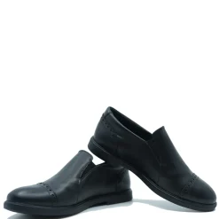 BluBlonc Black Leather Captoe Dress Shoe Discount