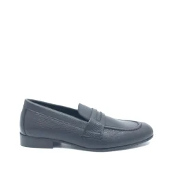 BluBlonc Black Pebbled Penny Dress Shoe Best
