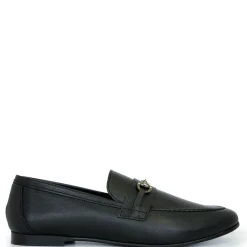 BluBlonc Black Textured Buckle Dress Shoe Hot