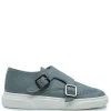 BluBlonc Blue Gray Wingtip Dress Sneaker Outlet
