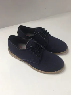 BluBlonc Blue Linen Dress Shoe Fashion