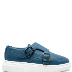 BluBlonc Blue Pebbled Wingtip Dress Sneaker Discount