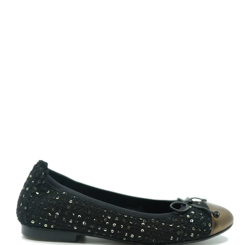 BluBlonc Bronze Sequin Ballet Flat New