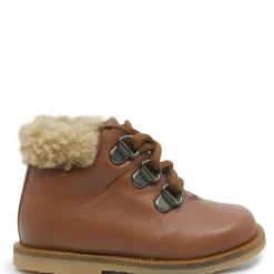 BluBlonc Brown and Shearling Cuff Baby Bootie Online