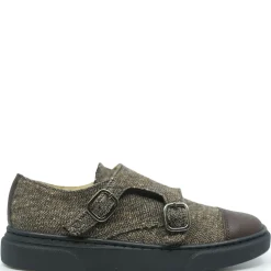 BluBlonc Brown Linen Captoe Dress Sneaker New